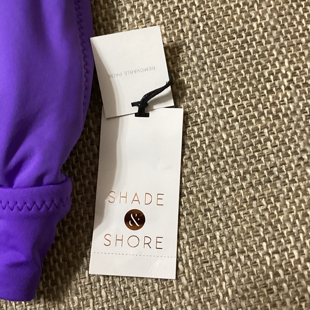 Shade & Shore Violet Ruffle Bikini Top - Picture 2 of 5